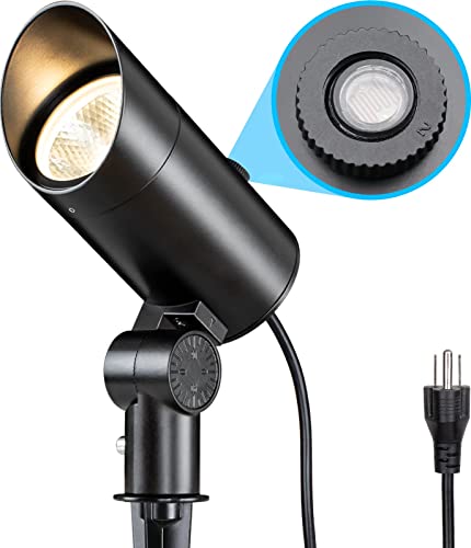 SUNVIE 30W 3000K LED Dusk to Dawn Flag Pole Spot Light Outdoor with Stake