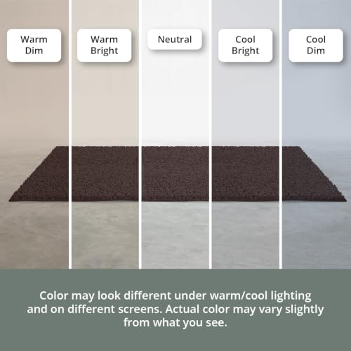 Image of MAYSHINE Round Area Rug Set for Bathroom | Soft Plush Chenille Bath Mat, Water Absorbent Non-Slip Bathroom Rug | Washable Shag Carpet for Shower, Bedroom, or Home Decor | 36 inchx36 inch (Round) | Brown