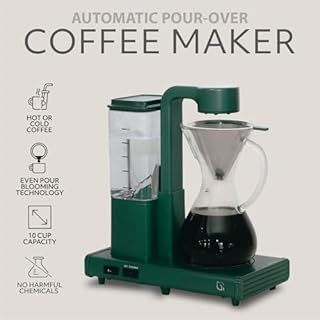 WILLOW 10 Cup Drip Coffee Maker, Automatic Pour Over Coffee Maker with Glass Carafe and Auto Shut-Off Feature, Suitable for Hot & Iced Coffee, ECO Coffee Machine made with 99% PC Recycled Plastics