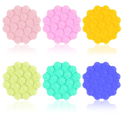 Zeuwets 6 Piezas Soporte de Silicona para Móvil, Ventosas de Coche, Ventosas de Silicona para Todos los Modelos de Móvil, Soporte Multiusos para Móvil, Soporte para Smartphone de Coche, Soporte con V