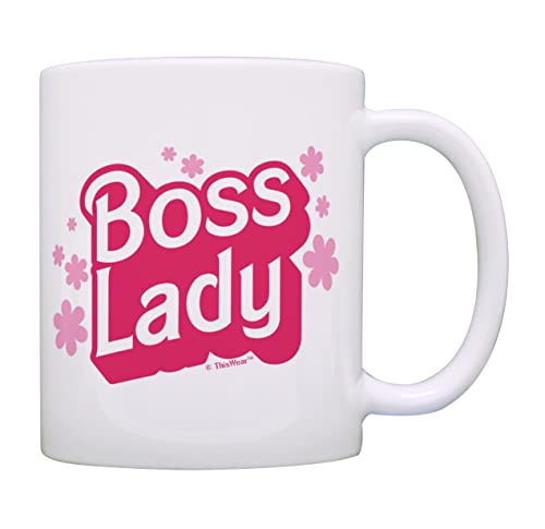 Boss Gifts For Women Kaffeetasse aus Keramik, Retro-Puppen-Stil, 325 ml, Weiß Cover