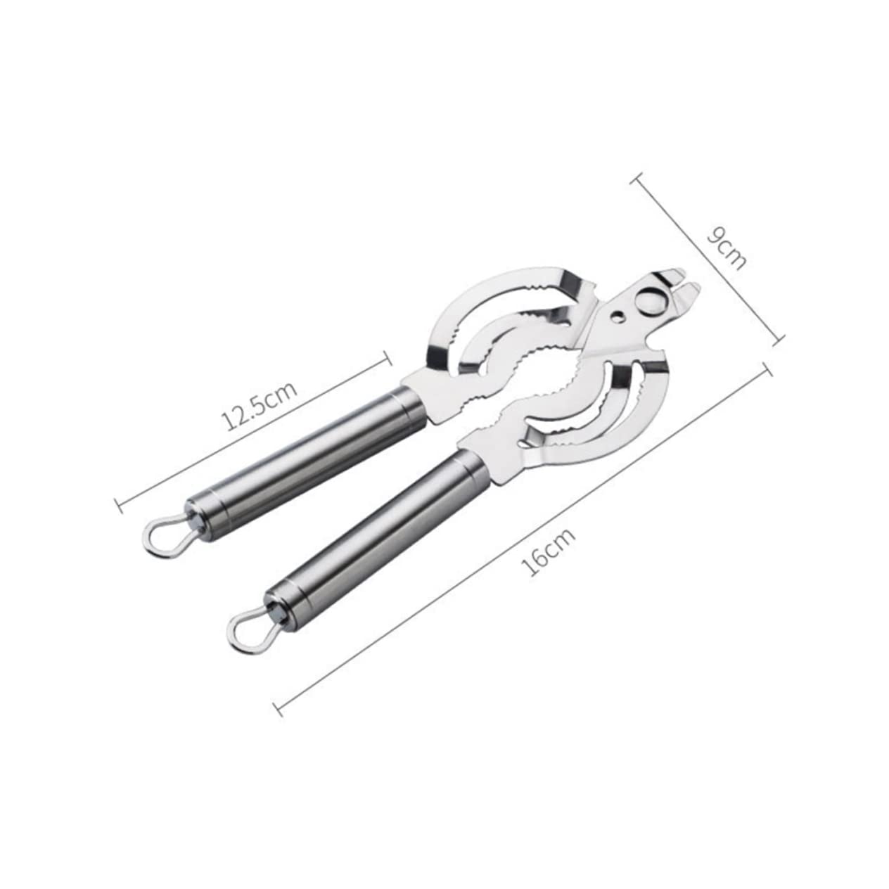 ABOOFAN Stainless Steel Multifunctional Jar Lid Opener Versatile Bottle Beer Lid Remover with Jaws for Home Bar Effortlessly