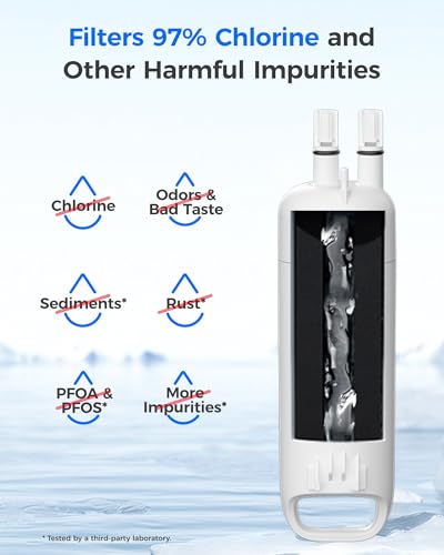 Image of Waterdrop EDR1RXD1 Refrigerator Water Filter Replacement for Everydrop Filter 1, W10295370A and Air Filter Replacement for Whirlpool W10311524, FreshFlow AIR 1, 3 Combo