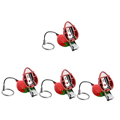 Minkissy M50W03BDI7062 4Pcs Strawberry Nail Scissors Portable Nail Fruit Nail Clippers cover