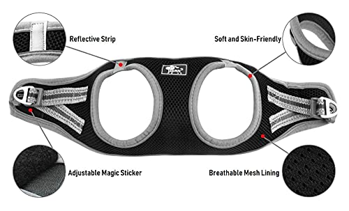 CROWATTS Dog Harness with Leash Set,Soft Mesh Comfortable Puppy Harness,Adjustable Reflective Vest Harness for Small… - Image 3