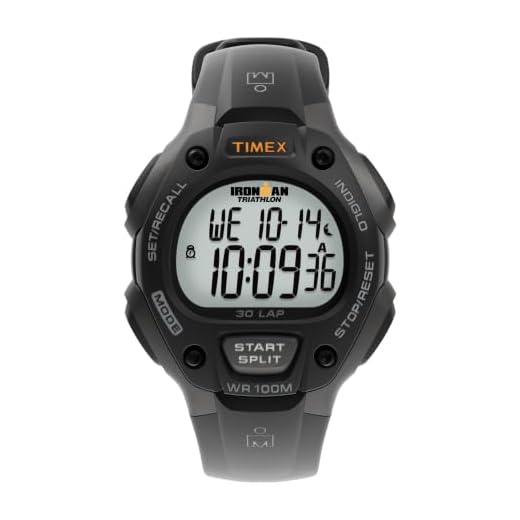 Timex Men's Ironman Triathlon Classic 30 38mm Watch – Gray Case with Black Resin Strap