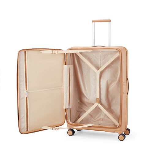 Image of American Tourister Bitbloc | Check-in Trolley Bag (79.5 cm) | 106 Ltrs | 360 8 Wheel Spinner | Hard Case | Recessed TSA Lock | 3 Years Global Warranty | Summer Sand