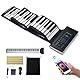 VEVOR Roll-Up-Keyboard-Piano mit 88 Tasten, 128 Rhythmen, 128 Töne, tragbares elektrisches digitales Handrollpiano mit wiederaufladbarem Akku, 2-W-Lautsprecher, LED-Anzeige, 5 Anschlüsse, MIDI