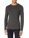 Passform: Regular TOM TAILOR Denim Herren Zickzack Basic Pullover, 26943-Dim Anthracite Melangé, M
