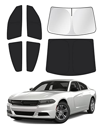 Canvcle Sun Shade for Dodge Charger 2011-2024, 6PCS