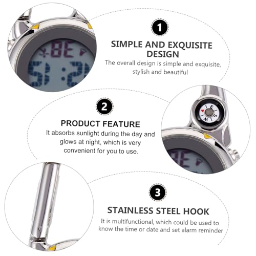 Reloj de montaña con clip y brújula para senderismo y camping 3