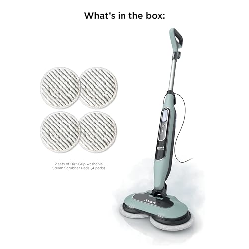 Shark Steam & Scrub Steam Mop, All-in-One Scrubbing and Sanitizing Hard Floor Cleaner, LED Headlights, 4 Dirt Grip Soft Scrub Pads Included, XL Water Tank, Swivel Steering, Hawaiian Grey, S8001 image 10