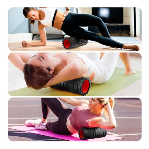 Foam-Roller-for-Deep-Tissue-Massager-13-High-Density-Exercise-Patented-Roller-for-Muscle-Massage-and-Myofascial-Trigger-Point-Release-Back-Roller-for-Fitness-Yoga-and-Pilates-Black