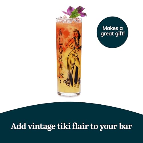 Libbey Tiki Kahiko Zombie Glass, Clear, 13.5oz, Set of 4