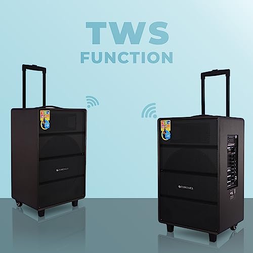 ZEBRONICS Banjo PRO, 120 Watts RMS, Trolley Speaker with Bluetooth 4.2, LED Display & Wireless 2