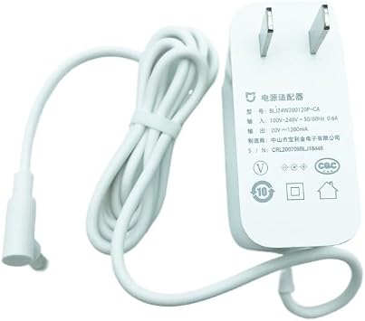 20V/1.2A Charging Plug Parts,Compatible for Xiaomi Mijia, G1 Mi Robot Vacuum-Mop Vacuum Cleaner Power Adapter
