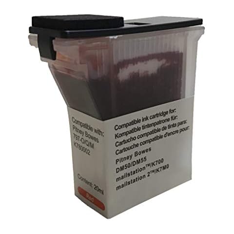 KLDink 797-M (1-Pack) Ink Cartridge is a compatible direct replacement for the Pitney Bowes 797-0, 797-Q and 797-M/Use with the K700, Mailstation Postage Meters/Total Imprints 400 to 800 Cover