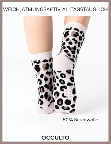 Occulto Damen Leo Socken 6er Pack (Modell: Leonie), Baumwollsocken Leo Mix 39-42