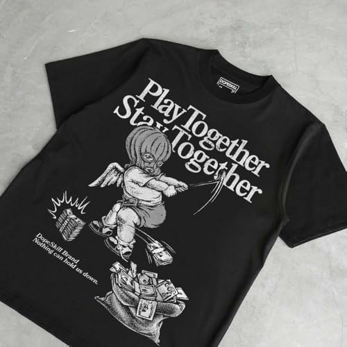 Image of DopeSkill Graphic Tee Streetwear Hip Hop Hypebeast Street Style Unisex T-Shirt Sneaker Colour Matching Shirts Swag Y2K Style