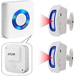 Caregiver Pager Motion Sensor Alert Room Bed Alarm and Fall Prevention for Home Elderly Kids with Receiver and Motion Detector (1 Receiver + 2 Motion Sensor)