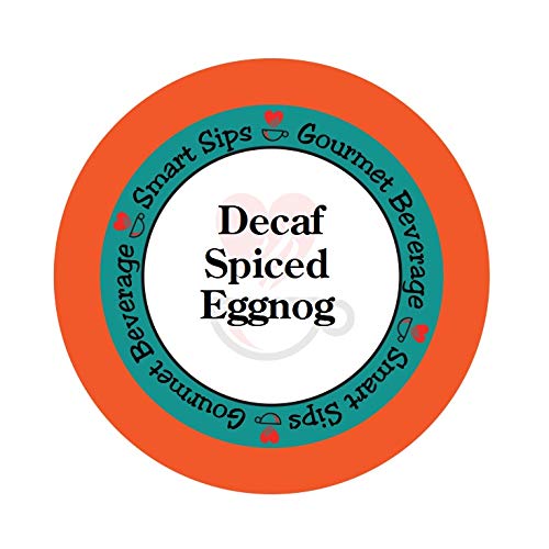 Smart Sips, Decaf Spiced Eggnog Gourmet Flavored Coffee, 24 Count for Keurig K-cup Brewers