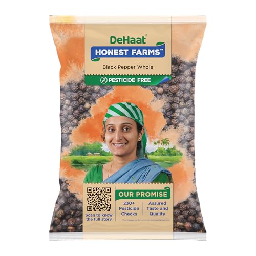 Image of DeHaat Honest Farms Pesticide Free Black Pepper Whole 100 gm.