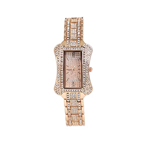Image of Haute Sauce Women's Embellished Analog Dial with Stainless Steel Strap | Battery Power | Foldover Closure | Quartz Movement | Fashion Wrist Belt Watch for Female and Girls