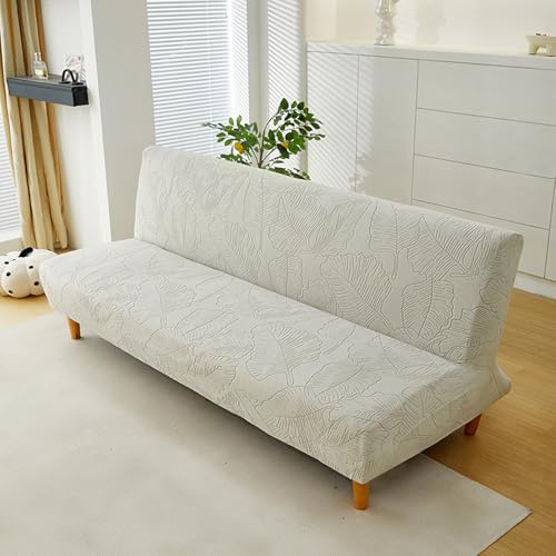 Housse de futon sans accoudoirs beige taille S pour clic-clac - 3