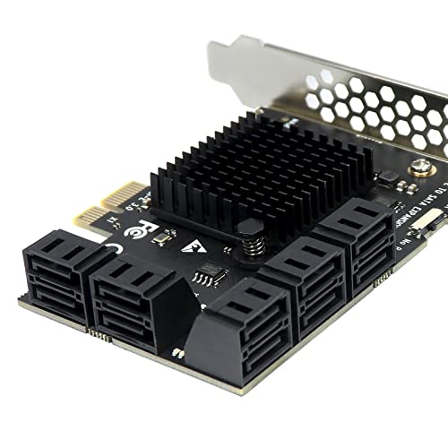 Sata Expansion Card 10 Ports, Sata Pcie Card,6Gbps Pci Express X1 To Sata 3.0 Controller Card For Windows Xp/7/8/10 Ssd Hdd #TOP2