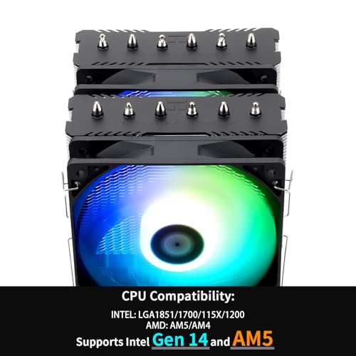TR-Peerless Assassin 120 SE ARGB CPU Air Cooler, 6 Heat Pipes Dual Towers Cooler, with Dual TL-C12C-S PWM Fans, 1550RPM Speed, Desktop PC Cooler for Intel LGA 1700/1150/1151/1200/1851,AMD:AM4 AM5 - Image 3