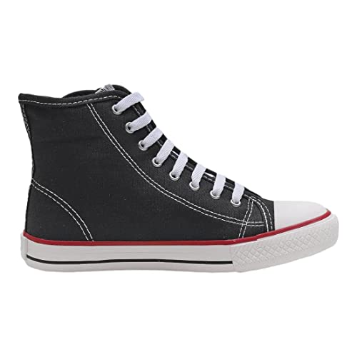 Diversão Canvas Hi Ziper, Tênis Criança Unissex, Preto (Black), 30