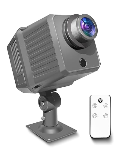Laulgpoha 200W Logo GOBO Projector for Business, Rotational Super Bright Projection with Remote Control and Glass Lens, Triple Cooling System, IP65 Waterproof for Safe Indoor and Outdoor Use