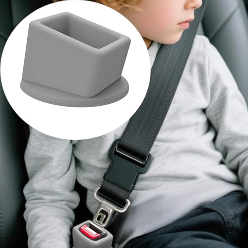 Image of Bittwee Seat Belt Buckle Holder Car Seatbelt Fixer, Grey | Silicone construction, soft contact feel, anti-slip surface, easy daily access, auto accessories