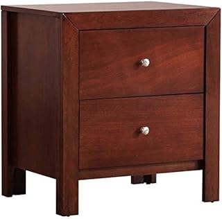 Glory Furniture Burlington 2-Drawer Wood Nightstand Cherry Cherry Finish