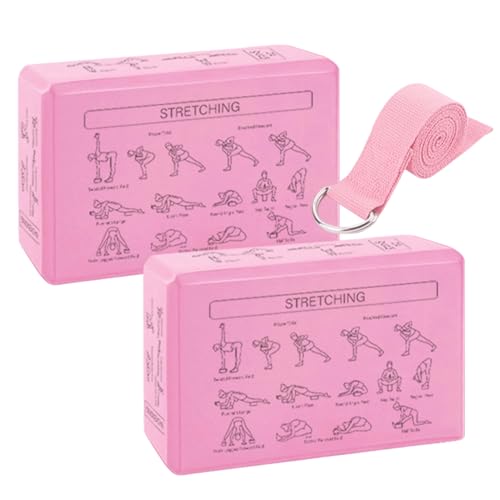 Bloque de pilates de espuma EVA antideslizante con 2 piezas ligeras para yoga y estiramiento