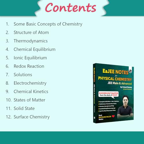 Image of PW EaJEE Handwritten Notes For Physical Chemistry By Faisal Razaq | Chapterwise and Topicwise 1200+ Questions | Complete JEE Main & Advanced Syllabus | Handpicked PYQs [Paperback] Faisal Razaq