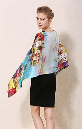 100% Mulberry Silk 172cm*52cm Long Scarf for Women Large Shawls for Headscarf and Neck with Gift Packed3