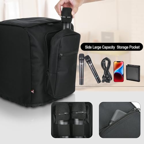 TXEsign Speaker Cover Protective Speaker Case for JBL PartyBox Encore Essential Party Speaker, Replacement Speaker Slip Cover with Side Microphone Storage Bag Accessories Bag - Thumbnail 6