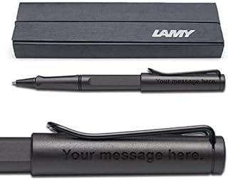 Lamy Safari Matte Black/Charcoal Rollerball Pen - Free Engraving + Gift Box