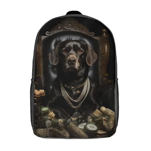 LMYmoney Rucksack mit Hundemotiv, Schultasche, Rucksack für Mädchen und Jungen, große Kapazität, Kinderrucksack, leichte Schultaschen für Kinder, Studenten, 43,2 cm