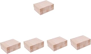 EXCEART 50 Peças Artesanato Em Madeira Artesanal Material De Basswood Projetos De Escultura Em Madeira Artesanato Em Madeira Blocos De Construção De Madeira Cubos De Madeira Bloco De