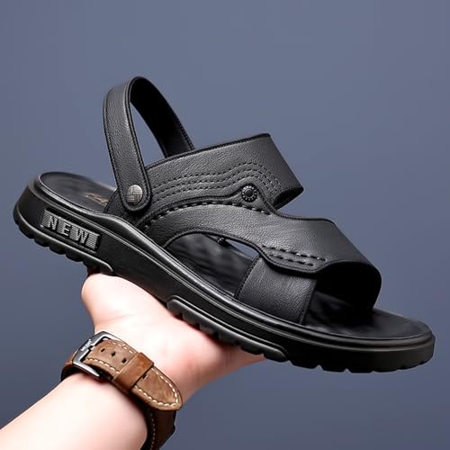 Beach Sandals for Women Fashion Solid Color Summer Slippers Lightweight Non-Slip Black Sandal Footwear4