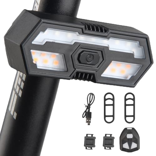 Luci di segnalazione per biciclette, telecomando ad alta luminosità, luce LED di direzione, ricaricabile tramite USB, multi modalità, impermeabile, forniture per ciclismo, biciclette, scooter