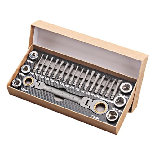 Juego de llaves de carraca multifunción para reparación de vehículos y hogares, juego de llaves de trinquete multifunción, juego de llaves de carraca resistentes para coche, motocicleta, mantenimiento