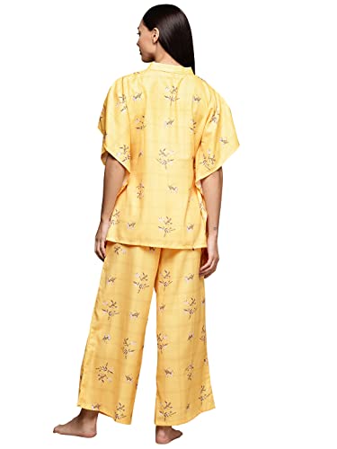 Image of ZIYAA Women Women's Orange Rayon Night Suit Set