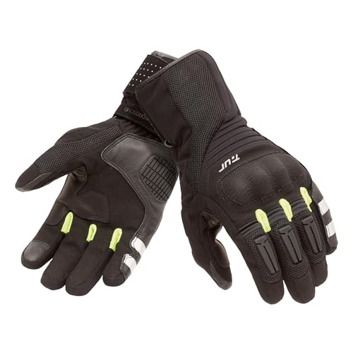 Gants TR-P HYDROSCUD T.UR étanches noir jaune fluo 2XL pour moto