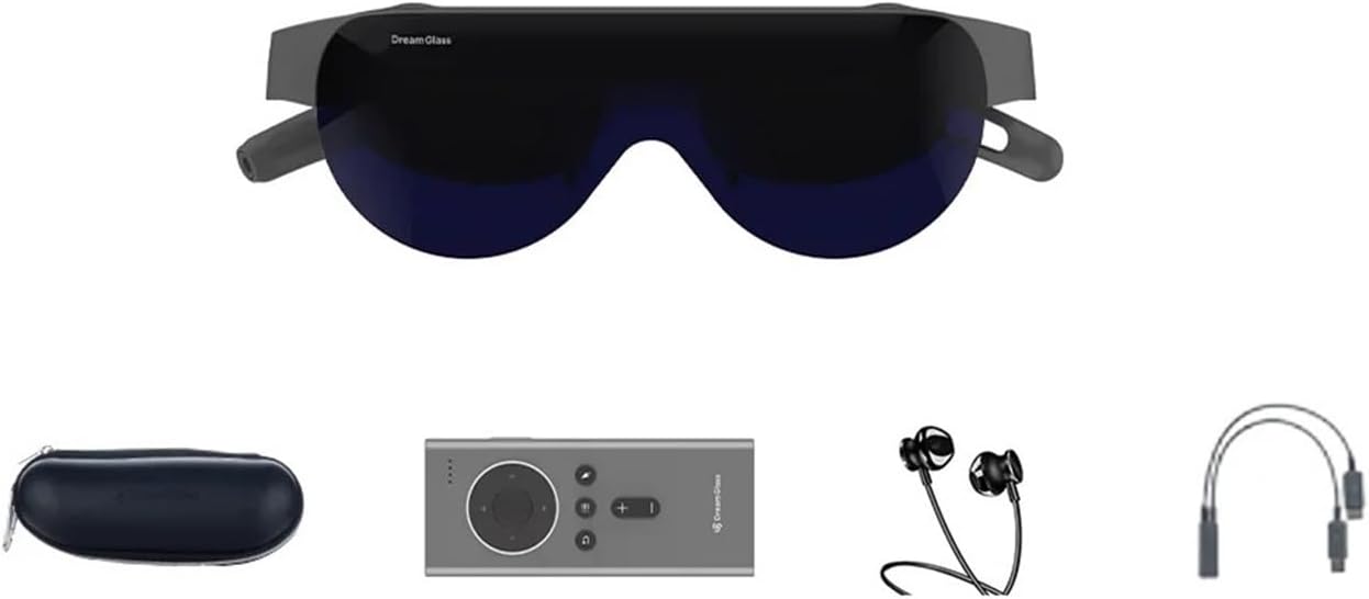 New Dream Glass 4K/4K Plus VR AR Smart Glasses Watch Movis and Working 2D/3D/360° Immersive Viewing(96GB)
