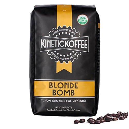 Kinetic Koffee - Café Blonde Bomb Light Roast - Grano 12 oz