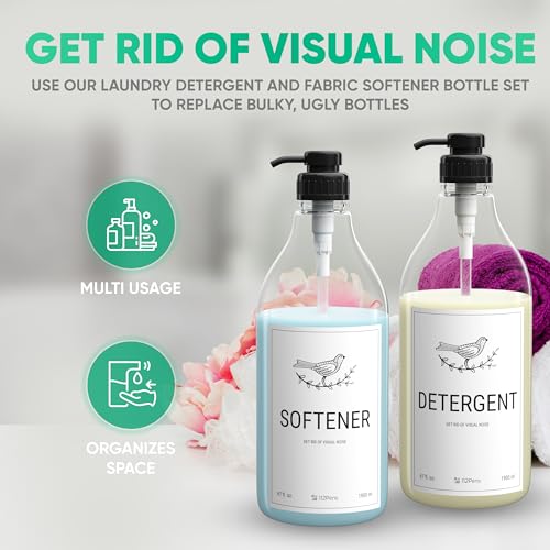 Liquid Laundry Detergent Dispenser and Fabric Softener Dispenser 67 Oz