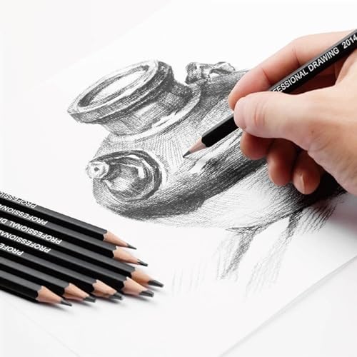 Diwimiki Conjunto de lápis de desenho profissional – 14 lápis de grafite para desenho (12B - HB), id